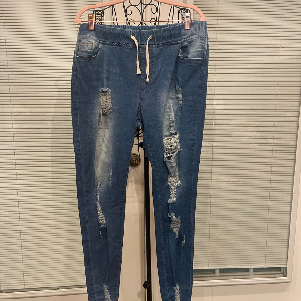 Distressed Blue Jeans for Women